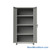 Industrial Metal Cabinet with Glass Doors, 36" W x 24" D x 75" H, Double Metal Doors, 5 Shelves, Advanced Digital Lock