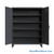 Industrial Metal Cabinet with Glass Doors, 60" W x 24" D x 78" H, Double Metal Doors, 4 Shelves, Digital Lock