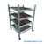 Mobile Gravity Flow Rack, 48" W x 48" D x 72" H, 4 Shelves, Includes Casters