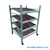 Mobile Gravity Flow Rack, 96" W x 48" D x 72" H, 6 Shelves, Includes Casters