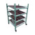Mobile Gravity Flow Rack, 96" W x 60" D x 72" H, 4 Shelves, Includes Casters