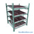 Mobile Gravity Flow Rack, 48" W x 96" D x 72" H, 4 Shelves, No Casters