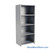 Metal Storage Shelves, 24" W x 36" D x 87" H, Closed Back & Sides, Heavy-Duty, 5 Adjustable Shelfs