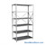 Metal Storage Shelves, 24" W x 48" D x 87" H, Open Back & Sides, Medium-Duty, 6 Adjustable Shelfs
