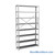 Metal Storage Shelves, 12" W x 48" D x 87" H, Open Back & Sides, Medium-Duty, 8 Adjustable Shelfs
