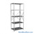 Metal Storage Shelves, 24" W x 36" D x 87" H, Open Back & Sides, Heavy-Duty, 5 Adjustable Shelfs