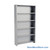 Metal Storage Shelves, 12" W x 48" D x 87" H, Closed Back & Sides, Heavy-Duty, 6 Adjustable Shelfs