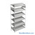 FIFO Shelving, 18" W x 48" D x 87" H, 6 Shelves, 6 (Adjustable) Shelves, Sloped Top/Bottom Shelves, No Kit