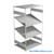 FIFO Shelving, 36" W x 48" D x 75" H, 6 Shelves, 4 (Adjustable) Shelves, Flat Top/Bottom Shelves, No Kit