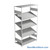FIFO Shelving, 24" W x 48" D x 75" H, 6 Shelves, 5 (Adjustable) Shelves, Flat Top/Bottom Shelves, Includes Kit