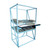 Gravity Flow Racks, 36" W x 48" D x 80" H, 7 Shelves, 1 (12"D Laminate) Work Shelf