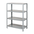 Welded Shelving, 30" W x 72" D x 72" H, Four Shelves, Open Back