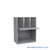 Mail Sorter Cabinet, 36.5" W x 17" D x 48" H, Legal Slot Size, Open Bottom Storage, 13.75" Pull-Out Shelf