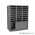 Mail Sorter Cabinet, 36.5" W x 17" D x 48" H, Legal Slot Size, Sliding Door Enclosed Bottom Storage