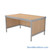 Mail Desk, 36" W x 48" D x 36" H, Open Bottom Desk, 21.875" Modesty Panel Height