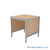 Mail Desk, 25" W x 25" D x 42" H, Open Bottom Desk, 27.875" Modesty Panel Height