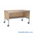 Mail Desk, 36" W x 42" D x 30" H, Half Shelf Desk, Includes Casters, 15.875" Modesty Panel Height