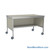Mail Desk, 30" W x 60" D x 36" H, Half Shelf Desk, Includes Casters, 21.875" Modesty Panel Height