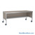 Mail Desk, 30" W x 84" D x 30" H, Half Shelf Desk, Includes Casters, 15.875" Modesty Panel Height