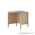 Mail Desk, 25" W x 30" D x 42" H, Open Bottom Desk, 33.563" Modesty Panel Height