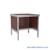 Mail Desk, 36" W x 30" D x 42" H, Half Shelf Desk, 27.875" Modesty Panel Height