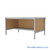 Mail Desk, 30" W x 60" D x 42" H, Half Shelf Desk, 27.875" Modesty Panel Height