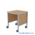Mail Desk, 36" W x 25" D x 30" H, Open Bottom Desk, Includes Casters, 15.875" Modesty Panel Height