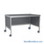 Mail Desk, 25" W x 60" D x 30" H, Open Bottom Desk, Includes Casters, 15.875" Modesty Panel Height