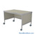 Mail Desk, 30" W x 42" D x 36" H, Open Bottom Desk, Includes Casters, 21.875" Modesty Panel Height