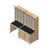 Mailroom Furniture, 96" W x 36" D x 84" H, 8" Wide - Option 5 Mailroom Layout