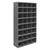 12 Inch Deep Tall Bin Shelving, 33.81" W x 11.94" D x 64.5" H, 36.5, 32 Bin Openings