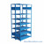 Industrial Shelving, 48" W x 42" D x 99" H, Open Back-to-Back Shelving, 16 Shelves