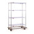 Wire Shelving on Wheels, 53" W x 29.75" D, 5" Non-Marking Swivel/Brake Casters, Chrome Coating