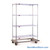 Wire Shelving on Wheels, 65" W x 26.75" D, 5" Non-Marking Swivel/Brake Casters, Zinc Coating