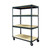 Boltless Rack with Wheels, 48" W x 36" D, 4 Shelves, 600 lbs Load Capacity