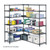 Wire Shelving Unit with Adjustable Steel Shelves, 48" W x 18" D x 72" H, Black