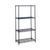Wire Shelving Unit with Adjustable Steel Shelves, 48" W x 18" D x 72" H, Metallic Gray