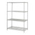 Wire Storage Shelving Unit with Adjustable Steel Shelves, 48" W x 24" D x 72" H, Black