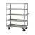 Rolling Shelf Cart, 48" W x 24" D x 65" H, Five Shelves, 1.5" Retaining Lip