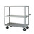 Rolling Shelf Cart, 48" W x 24" D x 58" H, Three Shelves, 1.5" Retaining Lip With PegBoard
