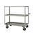 Rolling Shelf Cart, 48" W x 24" D x 46.5" H, Three Shelves, 1.5" Retaining Lip