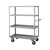 Rolling Shelf Cart, 36" W x 24" D x 65" H, Four Shelves, 1.5" Retaining Lip, 48-6PH
