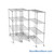 Pull Out Stainless Steel Wire Shelving, 60" W x 48" D x 91" H, 3 Pull-Out Units, 18" Shelf Depth