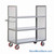 Rolling Trolley Cart, 48" W x 24" D, Three Shelves