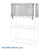 Small Wire Security Cage, 60" W x 21" D x 20" H, Flip-Up Door Door, Zinc