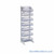 Wire Basket Shelving, 17.38" W x 12" D x 70" H, Adder Unit, Without Dust Shelf, Includes Casters