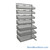 Wire Basket Shelving, 35.5" W x 18" D x 70" H, Adder Unit, Includes Sloped Dust Shelf, Without Casters