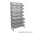 Wire Basket Shelving, 35.5" W x 18" D x 70" H, Starter Unit, Includes Sloped Dust Shelf, Without Casters