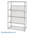 Sloped Wire Shelving, 36" W x 24" D x 63" H, Yes Casters