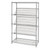 Sloped Wire Shelving, 48" W x 24" D x 63" H, No Casters